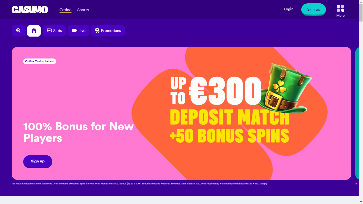 Casumo Casino Desktop screenshot
